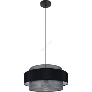 Image 1 of HEXE Пендел CORSA 1xE27/60W/230V черен/сив (HX0214)