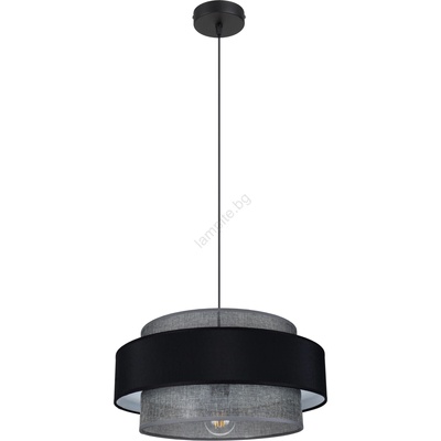 HEXE Пендел CORSA 1xE27/60W/230V черен/сив (HX0214)