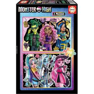 Educa Пъзел 2 в 1 Educa - Monster High, 2 х 100 части (EDU19704)