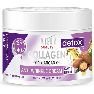 Victoria Beauty collagen 40+ protivráskový denní a noční krém 50 ml