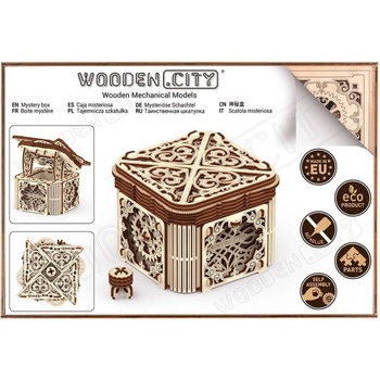 Wooden City 3D puzzle Tajomná schránka 176 ks