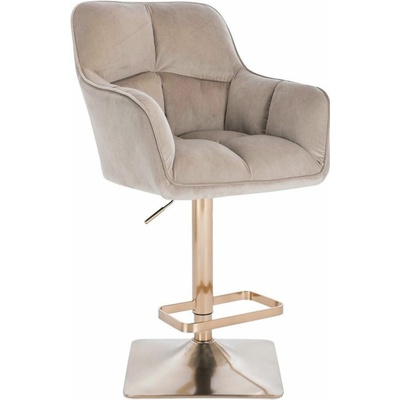 LuxuryForm Design Amalfi Velur na zlatej hranatej základni latte