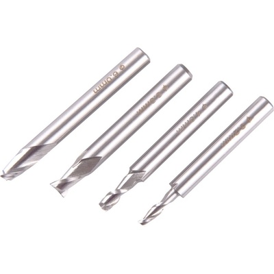 frézy stopkové, sada 4ks, ?3,2-4-6-6,3mm, HSS6542