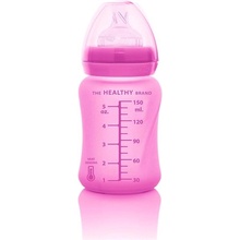 Everyday Baby fľaša sklo s teplotným senzorom Pink 7350077262126 150 ml