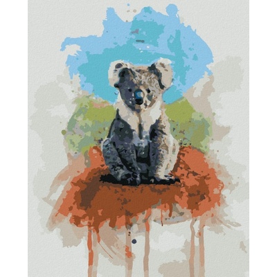 Zuty Malování podle čísel KOALA NA BAREVNÉM POZADÍ