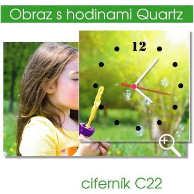 Obraz s hodinami z vlastní fotografie 90 × 60 cm - C22