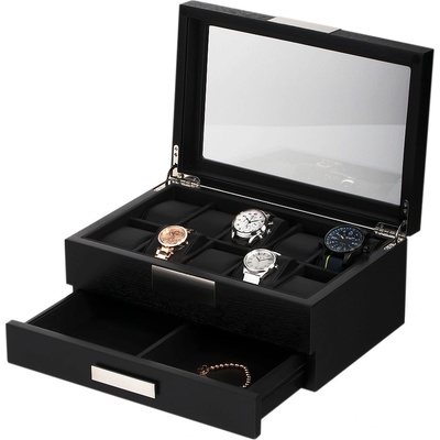 Rothenschild Watches & Jewellery Box RS-2351-10BL for 10 Watches Black (Watches & Jewellery Box RS-2351-10BL for 10 Watches Black)