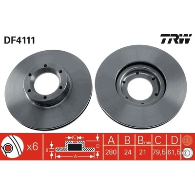 Brzdový kotúč TRW DF4111