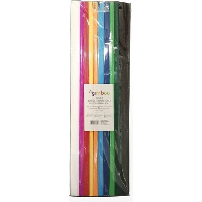 Krepový papier GIMBOO 50 x 200 cm, mix klasických farieb
