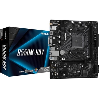 B550M-HDV, AM4, 2x DDR4, 6x SATA3 , M. 2, DP, HDMI, DVI, USB 3.2, ATX (B550M-HDV)