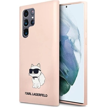 KARL LAGERFELD Кейс Karl Lagerfeld KLHCS23LSNCHBCP за Samsung Galaxy S23 Ultra S918, твърд, розов / розов, Silicone Choupette (KF001497-0)