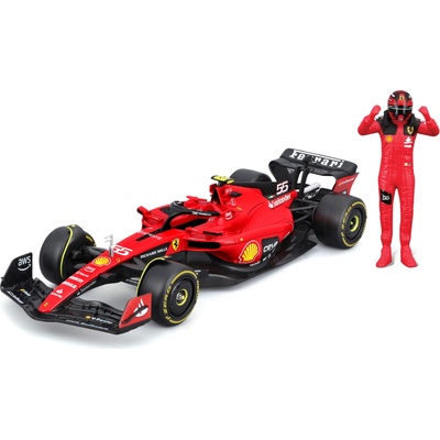 Bburago Formula F1 Ferrari Scuderia SF 23 2023 nr.55 Carlos Sainz with driver and decorati 1:24