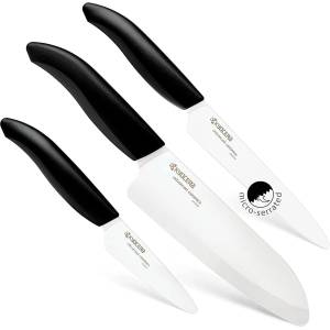 KYOCERA (Kyoto Ceramics - Япония) Комплект от 3 броя керамични ножове KYOCERA SET CHEF (Kyocera SET CHEF - 3PC KNIFE)