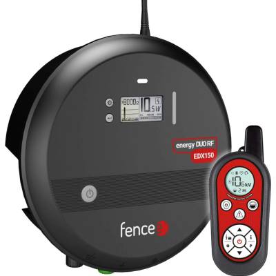 fencee Sada zdroje pro elektrický ohradník energy DUO RF EDX150 s dálkovým ovladačem