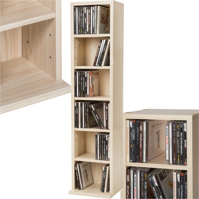Tectake 401699 Stojan se 6 policemi na 102 CD buk