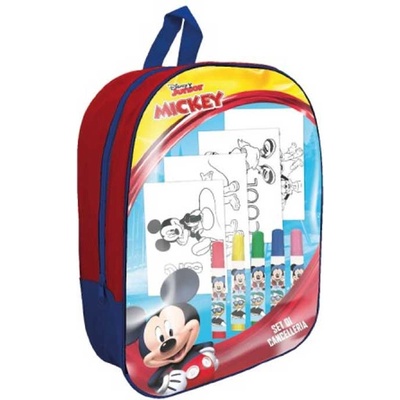 MC Toys Детска раничка с аксесоари за оцветяване " Мики Маус" - 12 части (mic0784)