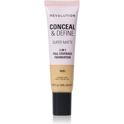 Revolution Conceal & Define матиращ фон дьо тен цвят F9.2N 23ml