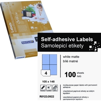 Rayfilm R0123 modré etikety 105x148mm 100 listů