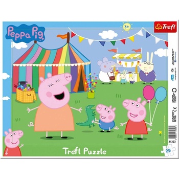 Trefl Пъзел в рамка Trefl от 25 части - Прасенцето Пепа в лунапарка (31323)