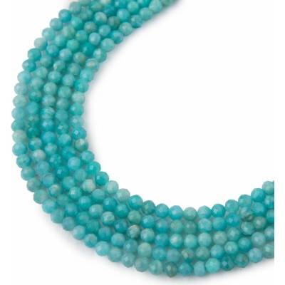 Koráliky z minerálu Amazonit Peru 2mm brúsené - 18 cm