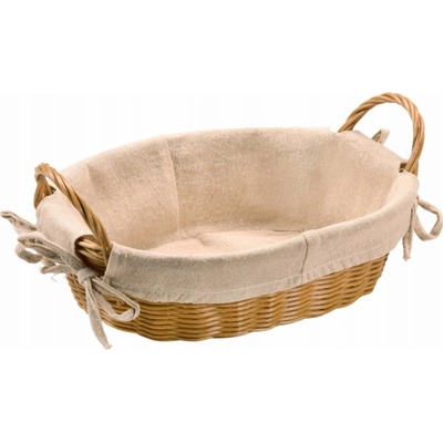 Pletený koš na chleba oválný s rukojetí Kesper 30x21 cm, plastový