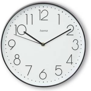 Hama Часовник HAMA 185873, Corsica, стенен, безшумен механизъм, бял (HAMA-185873) Будилник