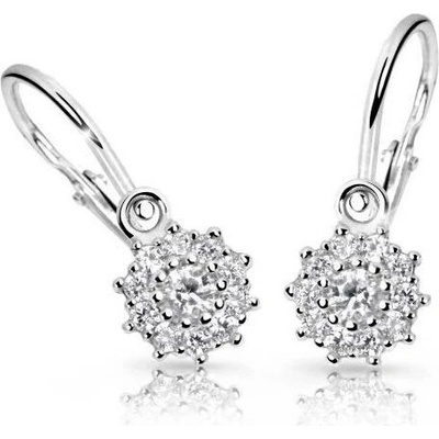 Cutie Diamonds třpytivé dětské náušnice z bílého zlata s brilianty DC2749-10-10-X-2