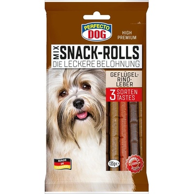 Perfecto dog tyčinky Mix Hovězí drůbežíjátra 15 ks 135 g