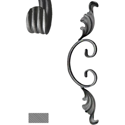 Céčko KC003 s listy 1261, 320 x 80 mm, 12 x 6 mm