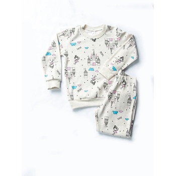 JOYCE Dívčí bavlněné pyžamo CASTLE Bílá