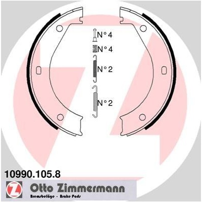 Sada brzd. čeľustí parkov. brzdy ZIMMERMANN 10990.105.8