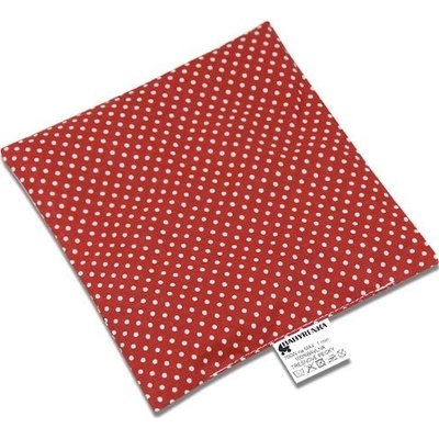 Babyrenka Nahřívací polštářek z třešňových pecek Dots red 15x15 cm
