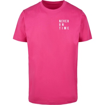 Mister Tee Тениска Never On Time Tee hibiskus pink XXLUB-MT1144-02534 - Тъмносив, размер XS