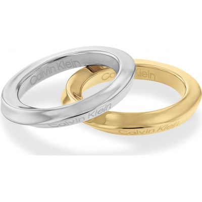 Calvin Klein súprava oceľových prsteňov Sculptural 35000330