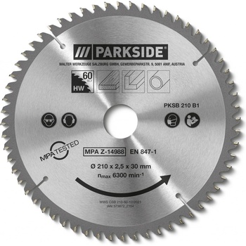 PARKSIDE Pilový kotouč PKSB 210 B1 (TRF pilový kotouč, 60 zubů)