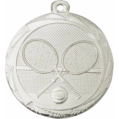 ME113 Medaila kovová strieborná ø 45mm: Tenis
