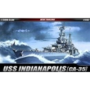 Sběratelské modely Academy Model Kit loď 14107 USS CA 35 INDIANAPOLIS 1:350