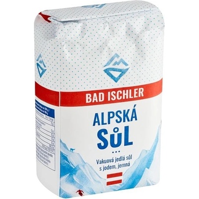 Bad Ischler alpská vakuová jedlá sůl s jodem jemná 1 kg – Zbozi.Blesk.cz