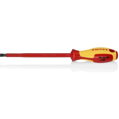 KNIPEX Отвертка шлиц 8.0, VDE 1000V жълто-червена ръкохватка 295мм, Knipex (K982080)