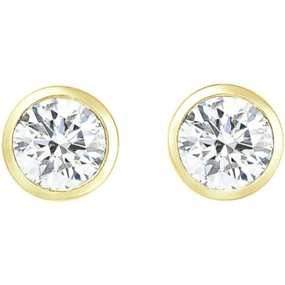 Eppi Bezel napichovacie náušnice s 0.06ct diamantmi Jecelyn E32021