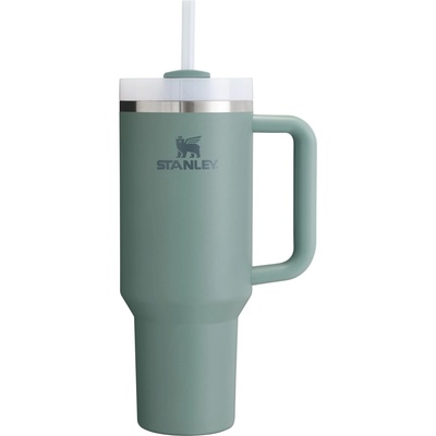 STANLEY Quencher H2.0 Flowstate Drinking Bottle with Straw 1.18L - Thermo Mug Cools Up to 11 Hours, 48 Ice Cold - Dishwasher Safe - Thermos Bottle BPA Free Stainless Steel - Shale - 10-10824-400