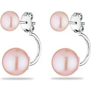 Swan Сребърни обици със сладководни розови перли CA5048E-PINK Swan