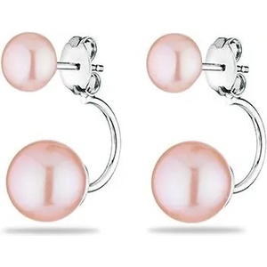Swan Сребърни обици със сладководни розови перли CA5048E-PINK Swan