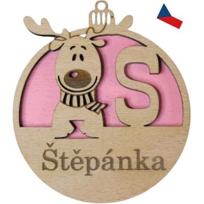 ČistéDřevo Dřevěná vánoční ozdoba stromeček