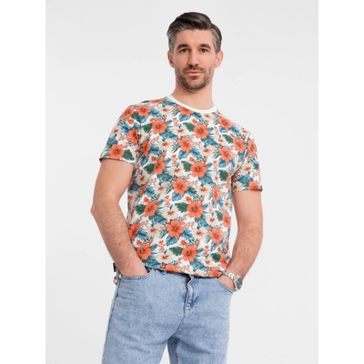 Ombre Clothing pánské tričko s krátkým rukávem Dana bílá