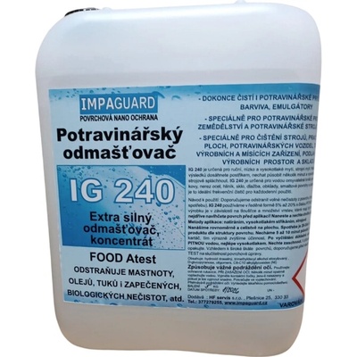 IMPAGUARD IG 240 Čistič a odmasťovač s FOOD atestom koncentrát 5 kg
