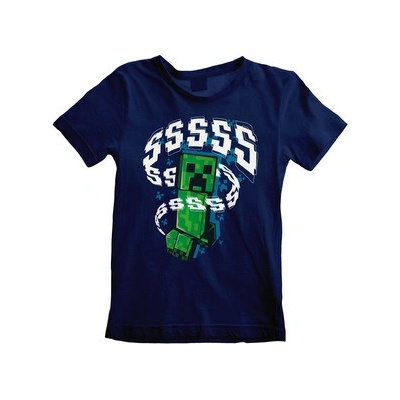 Imago Minecraft Creepersss dětské tričko modrá