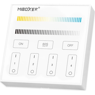 LED Solution Mi-Light RF Nástěnný dálkový ovladač pro CCT LED pásky, 4-kanálový B2