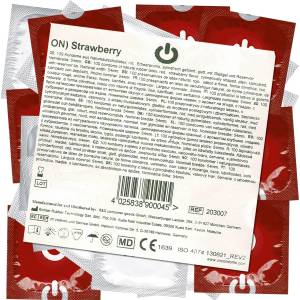 On) Bulk-Pack: Strawberry 100 red condoms