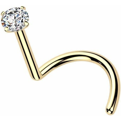 MARRE Luxusní piercing do nosu s Moissanit 0.06ct (2,5 mm), TITAN TM009-025